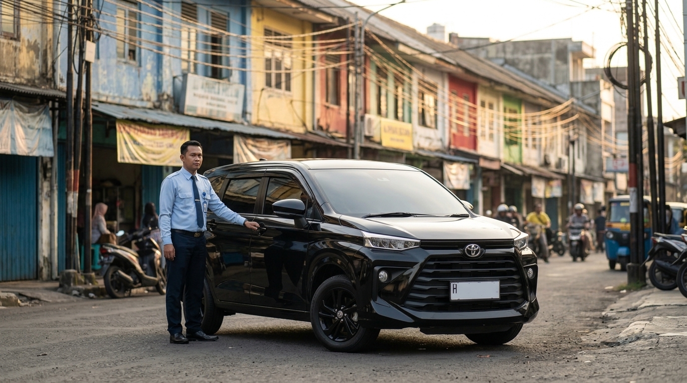 Sopir profesional Anugrah Rental bersiap mengantar penumpang di Jatinegara