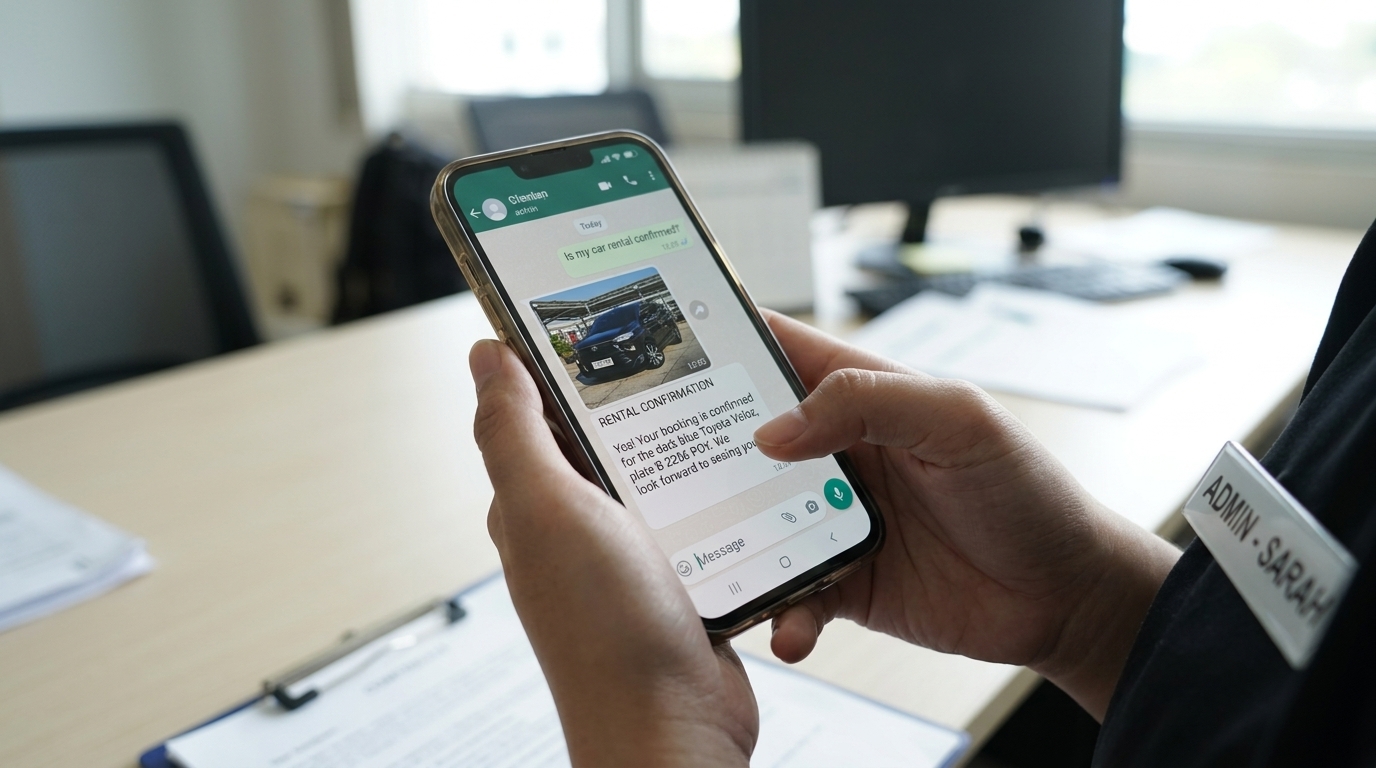 cara booking rental mobil Susukan via WhatsApp