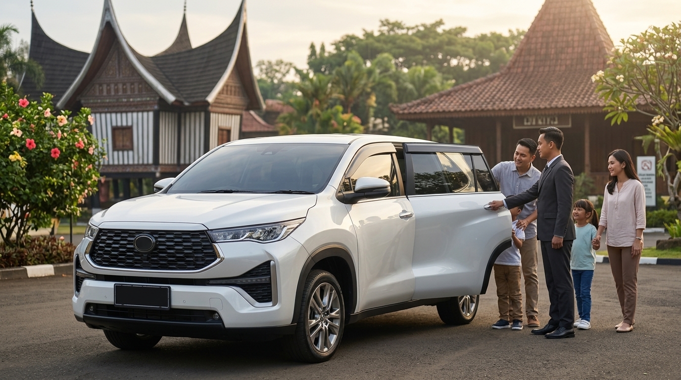 Rental mobil Setu dengan sopir profesional di kawasan Taman Mini Indonesia Indah
