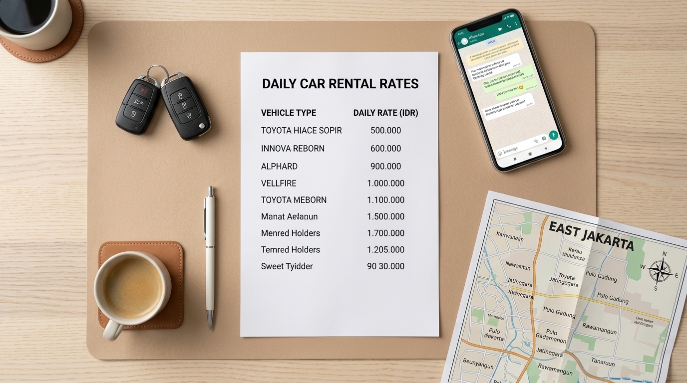 Daftar harga sewa mobil harian Bidara Cina Jakarta Timur