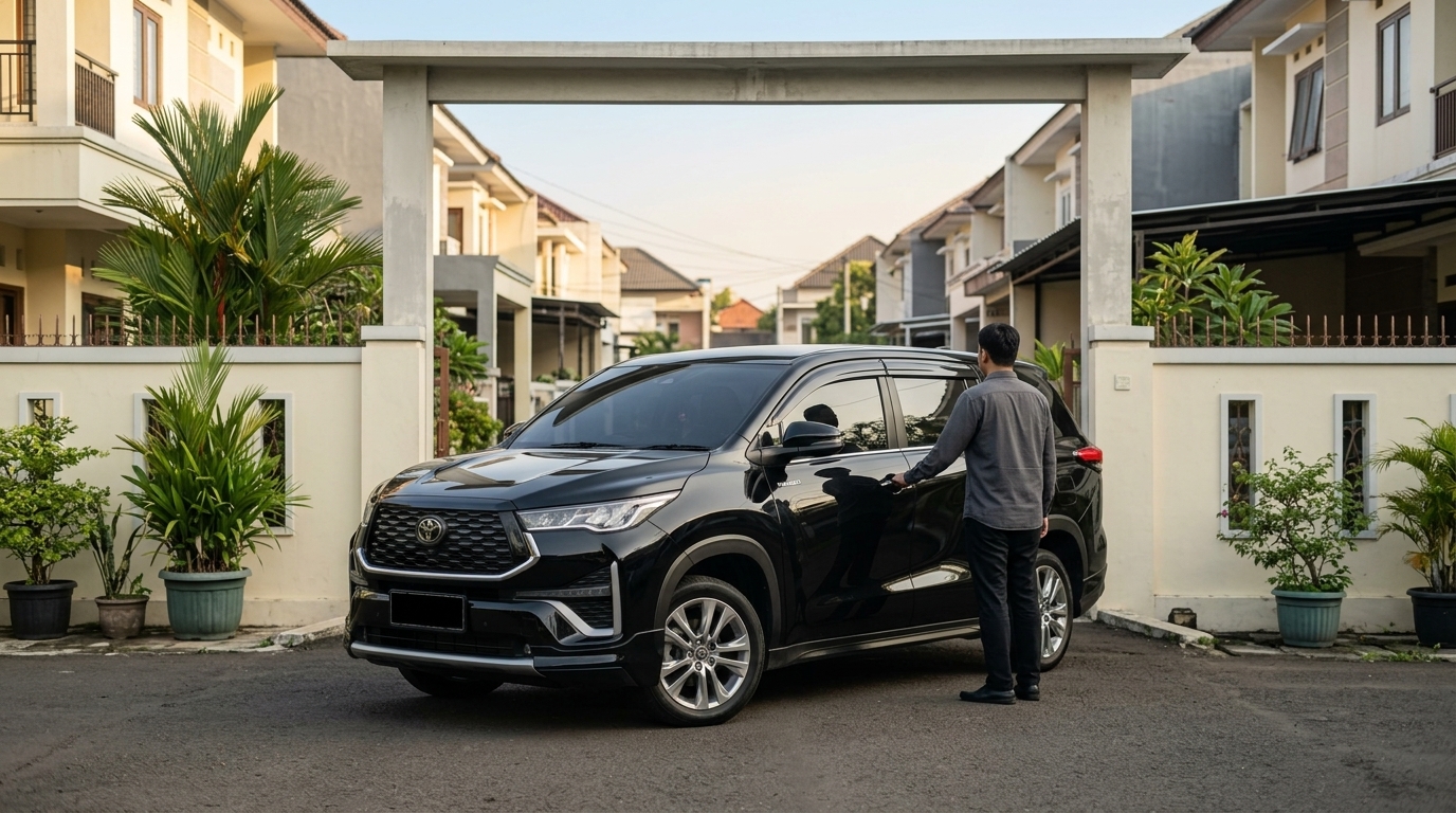 Sopir rental mobil dengan sopir Jakarta Timur menjemput pelanggan di Bambu Apus