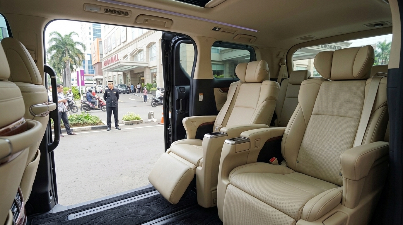 sewa mobil Alphard dekat Arion Mall dari Kayu Putih