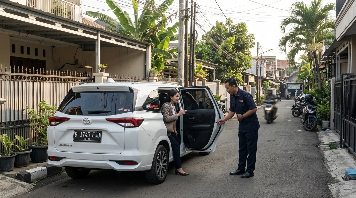 rental mobil Pisangan Timur dengan sopir siap jemput di depan rumah