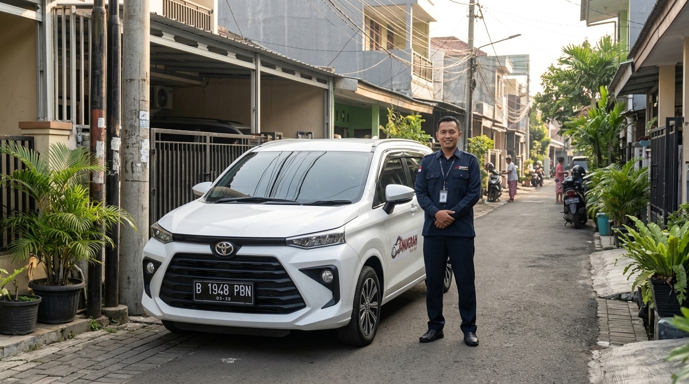 rental mobil Pisangan Baru dengan sopir berseragam siap menjemput penumpang