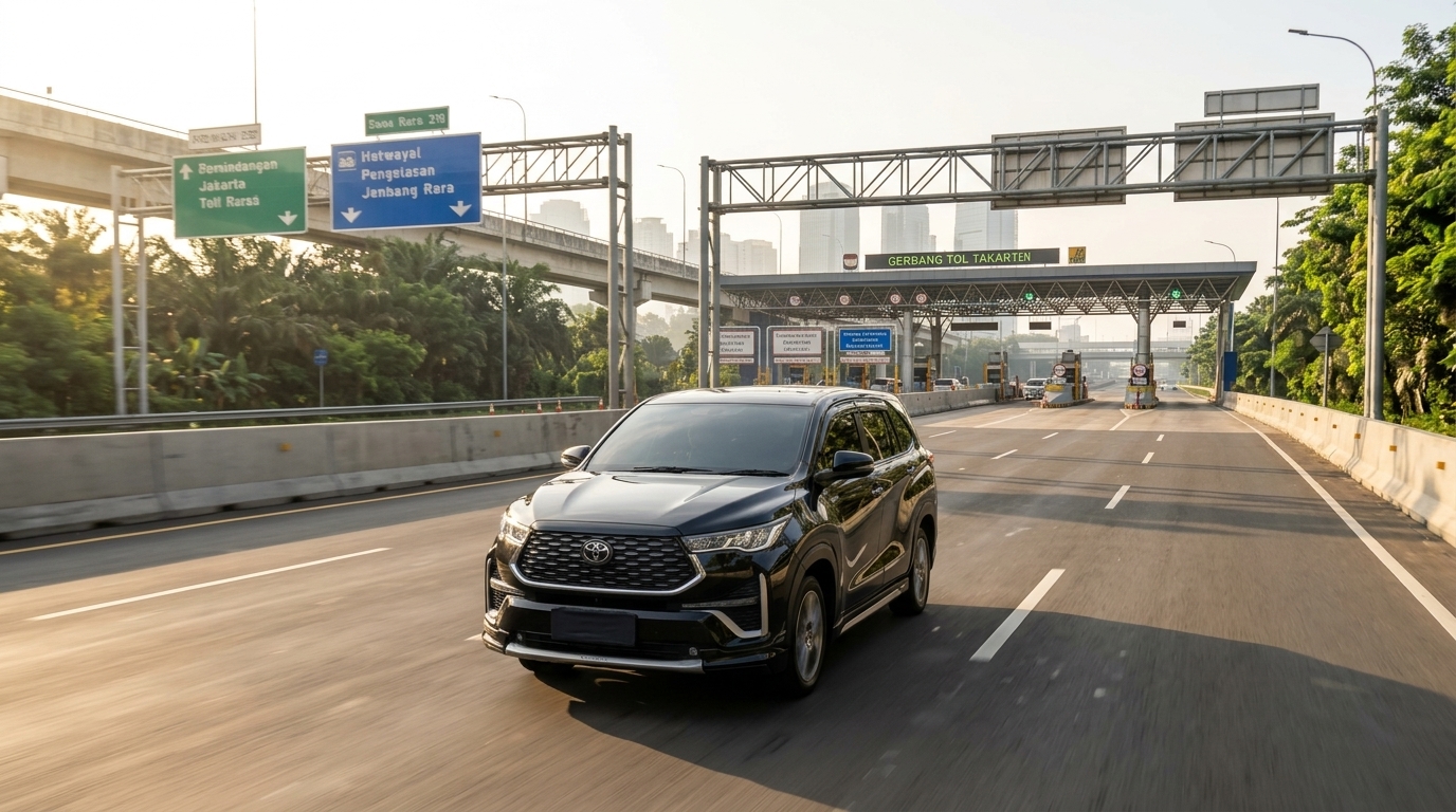sewa mobil bandara dari Cipedak lewat tol